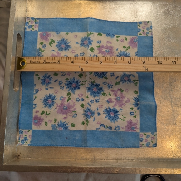 Vintage 6 Handkerchief Crochet Edge Linen Cotton Floral Embroidery - Picture 13 of 15